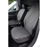 Peugeot Partner 2018 On Seat Covers - Black Driver And Single Passenger With Integral Headrest